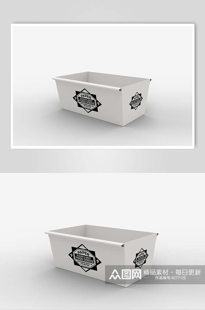 简约菱形包装盒纸制食品包装样机素材