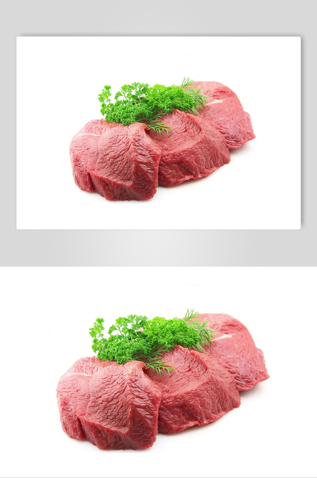 白底猪肉食品高清图片素材