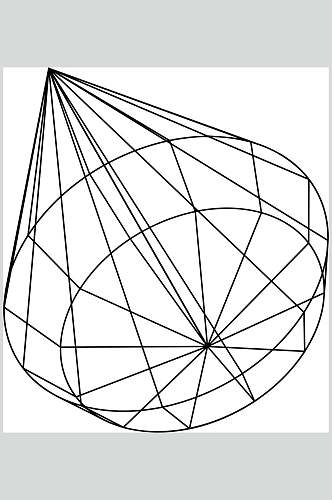 线条黑白几何图形矢量素材