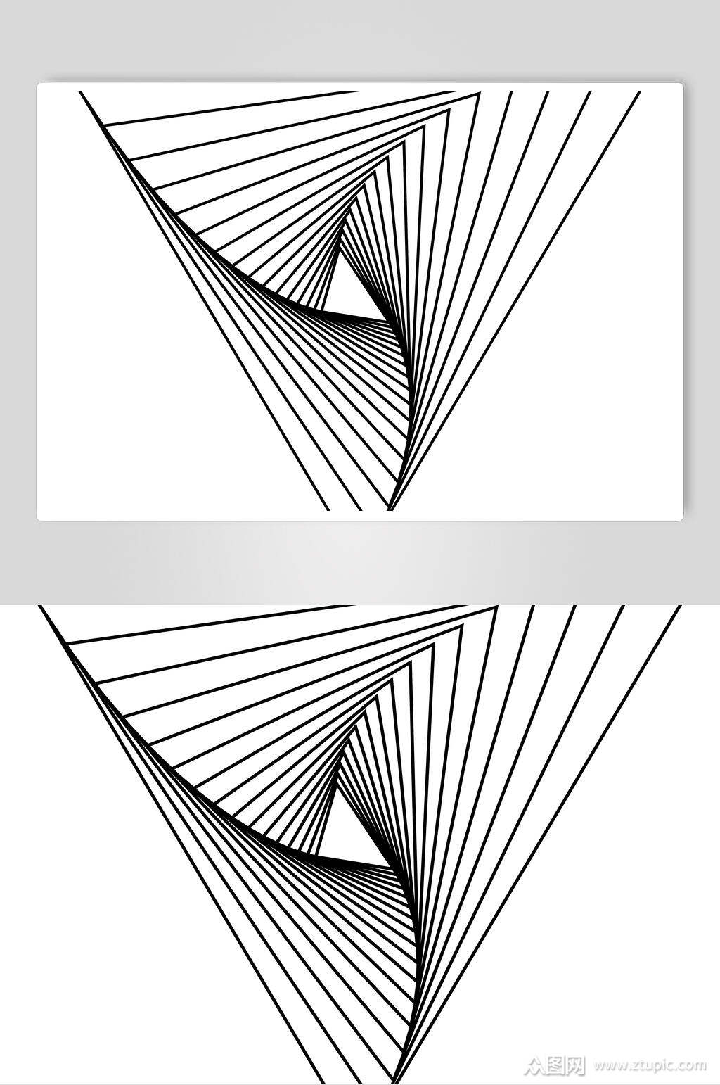 抽象黑白几何图形矢量素材素材