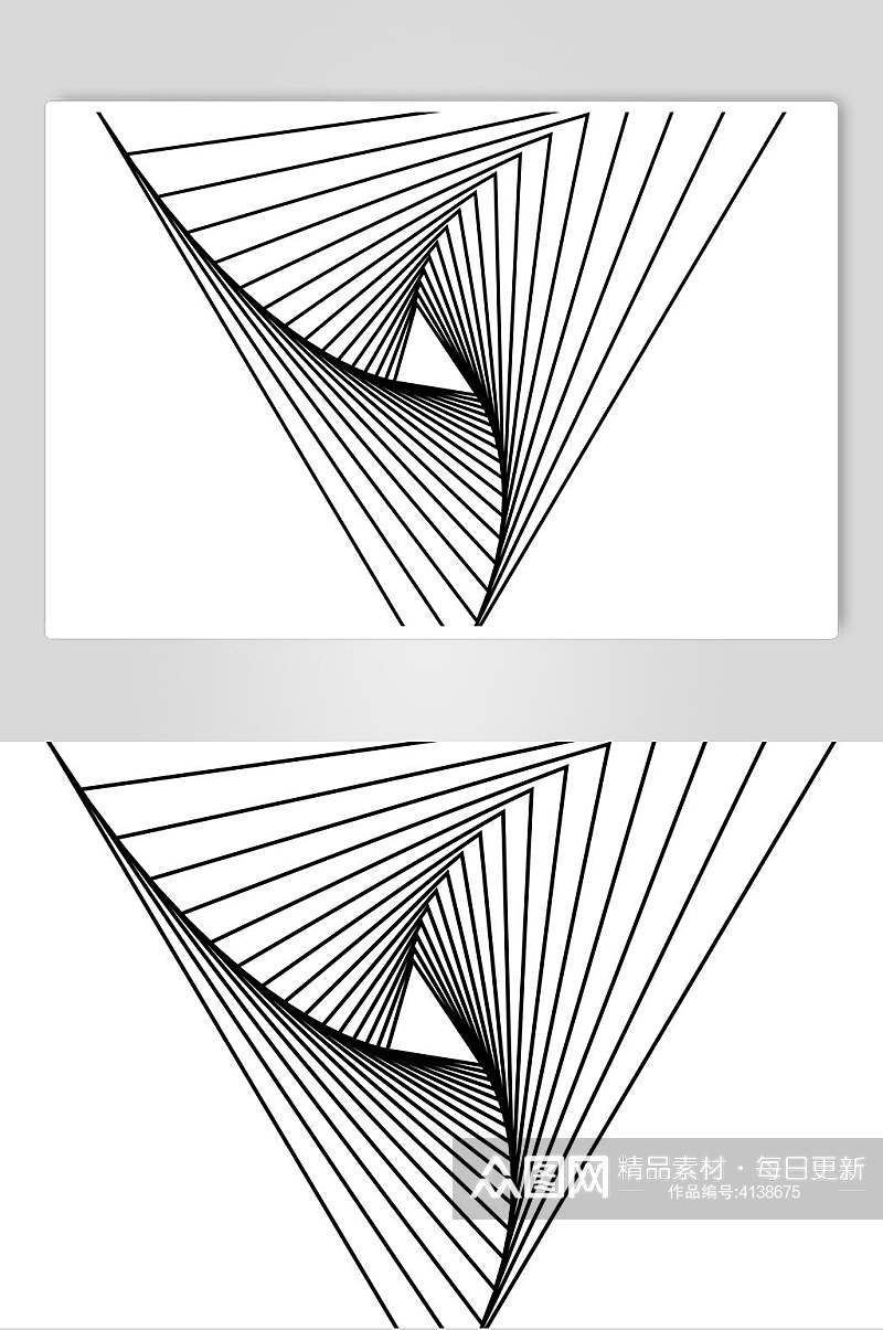 抽象黑白几何图形矢量素材素材