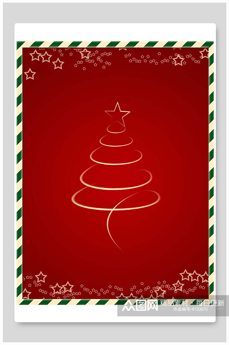 高端时尚五角星条纹边框圣诞节背景素材