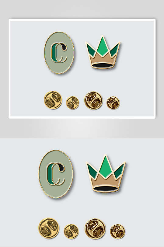 胸针别针展示样机-众图网