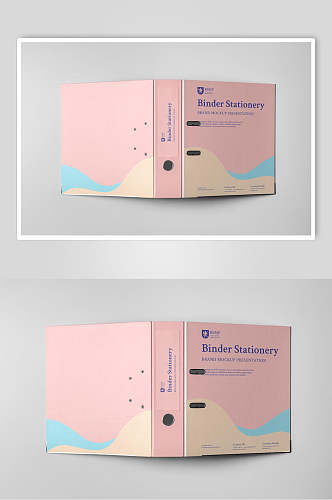 办公粉色书籍图册智能贴图样机