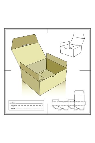 经典个性纸盒包装设计图纸