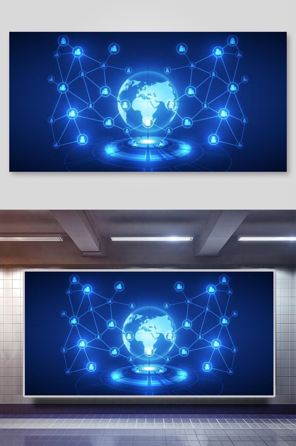 时尚大气球体线科技粒子矢量背景素材