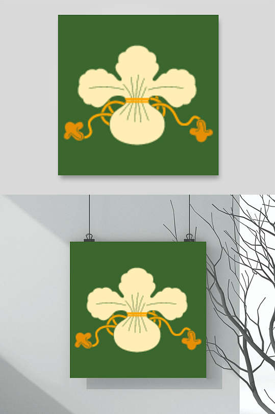 传统白色栀子花矢量花纹图案素材