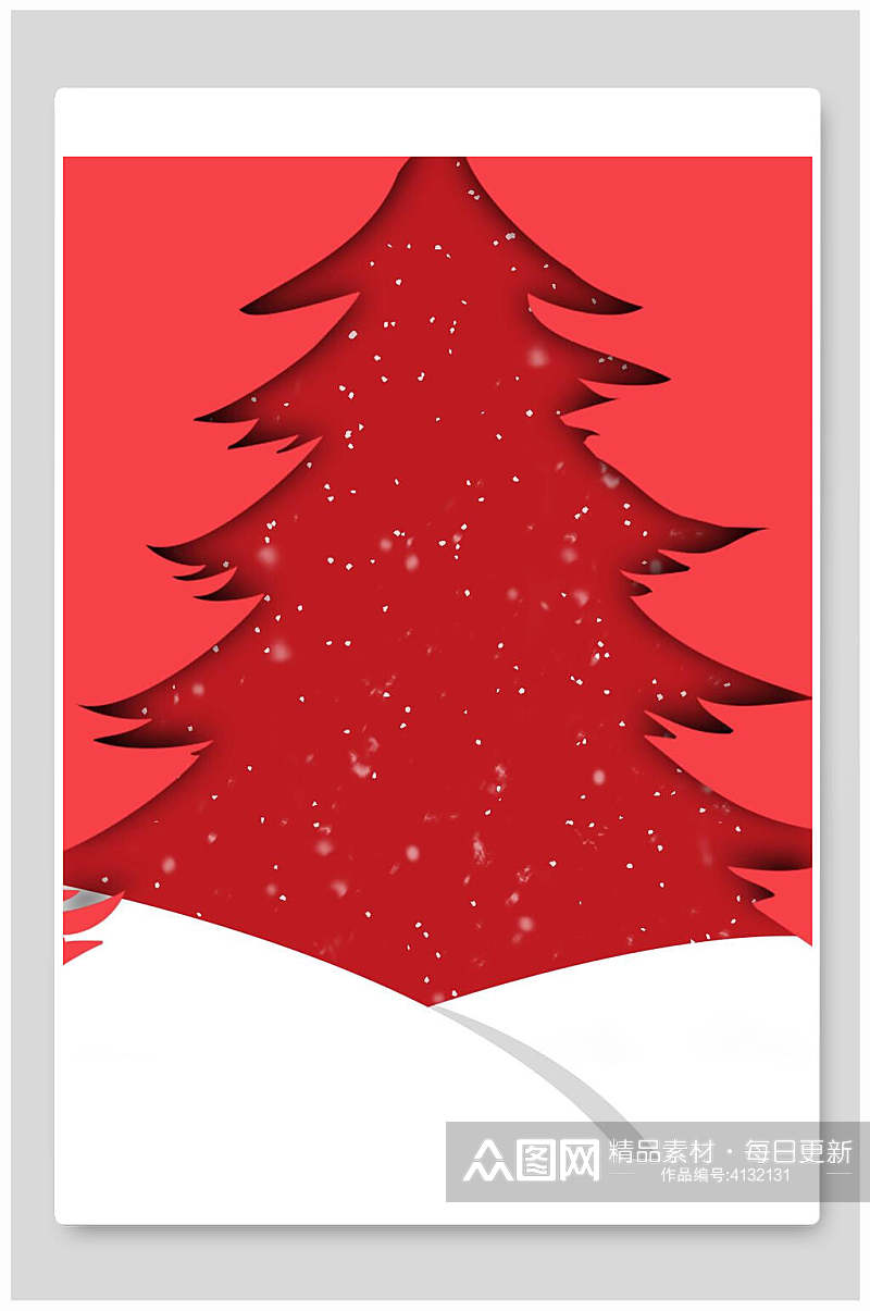 时尚大气光点树形红圣诞节背景素材