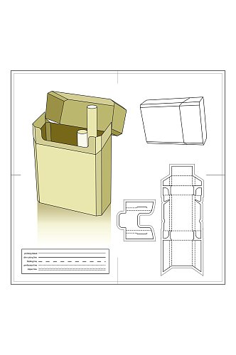 个性创意纸盒包装设计图纸