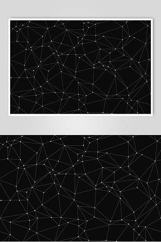 黑色立体几何黑白抽象涂鸦印花图片