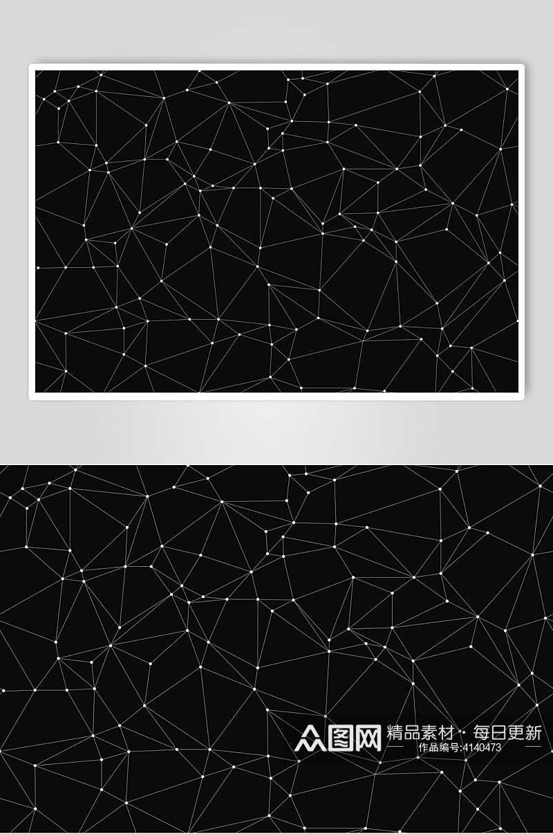 黑色立体几何黑白抽象涂鸦印花图片素材