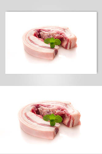白底猪肉横图餐饮图片