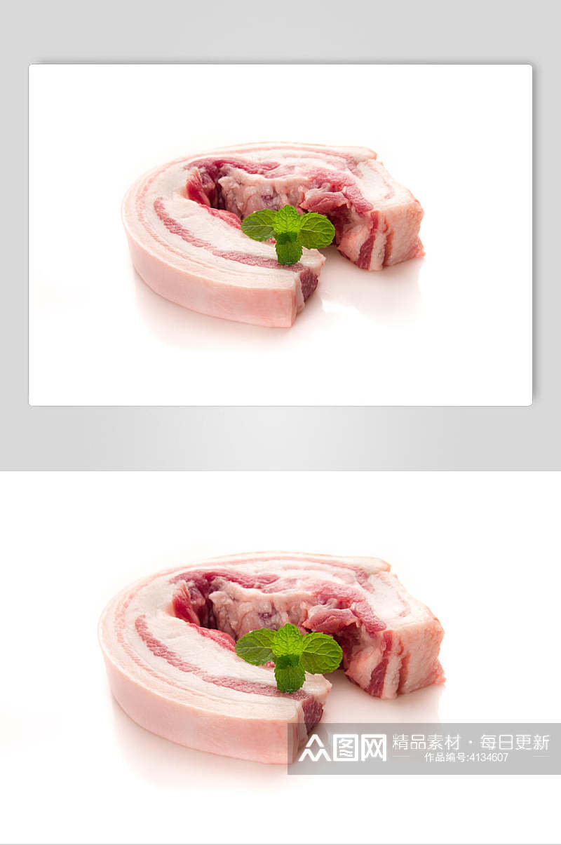 白底猪肉横图餐饮图片素材
