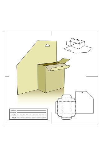 个性创意纸盒包装设计图纸