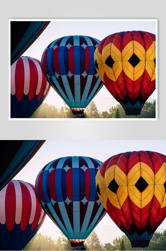 多个热气球风景图片