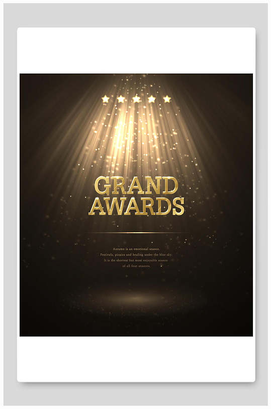 黄光束颗粒感英文创意黑金背景-众图网