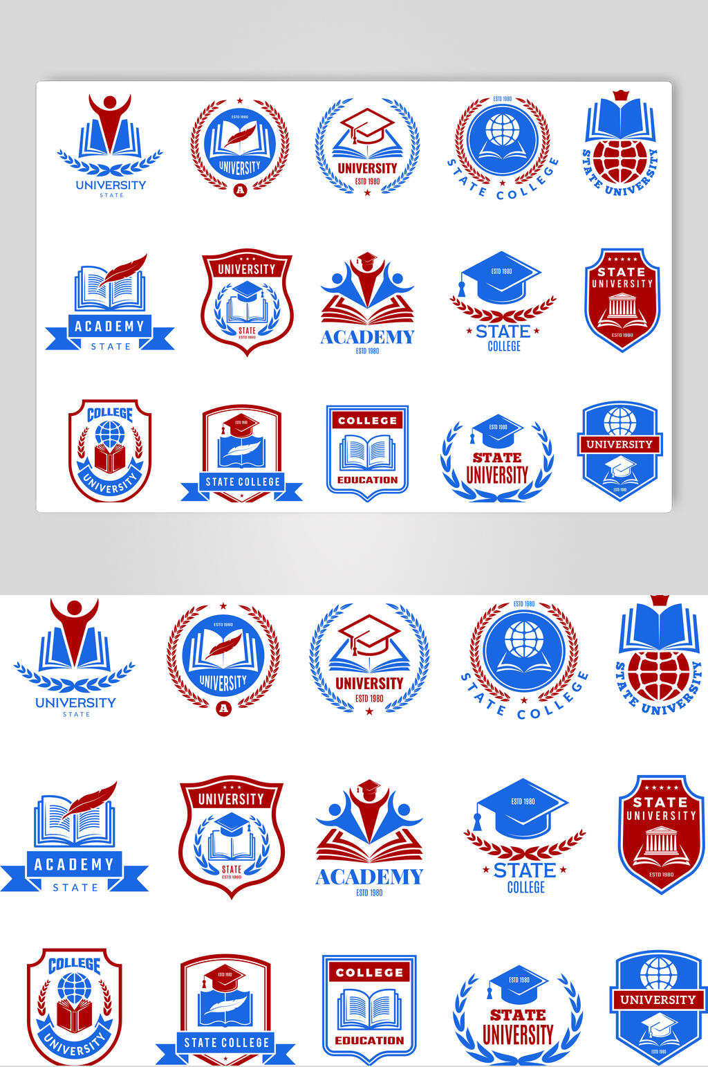 时尚图标蓝品牌LOGO标志矢量素材素材
