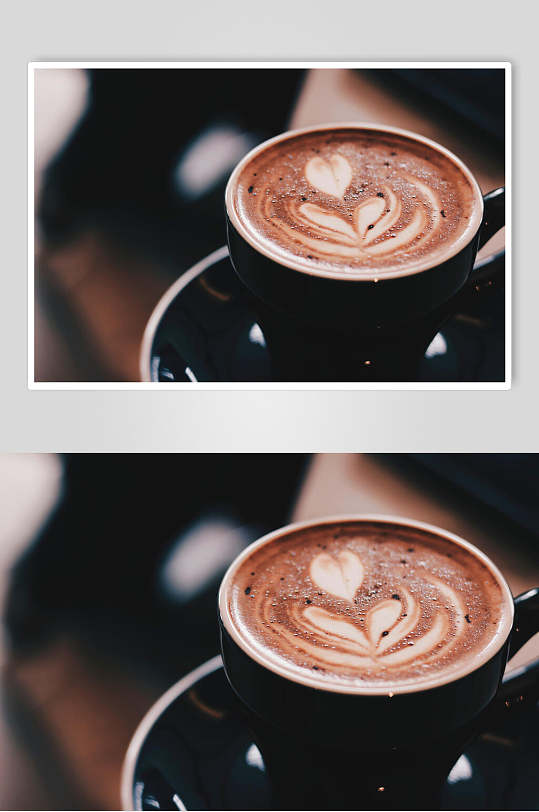 爱心型咖啡图片