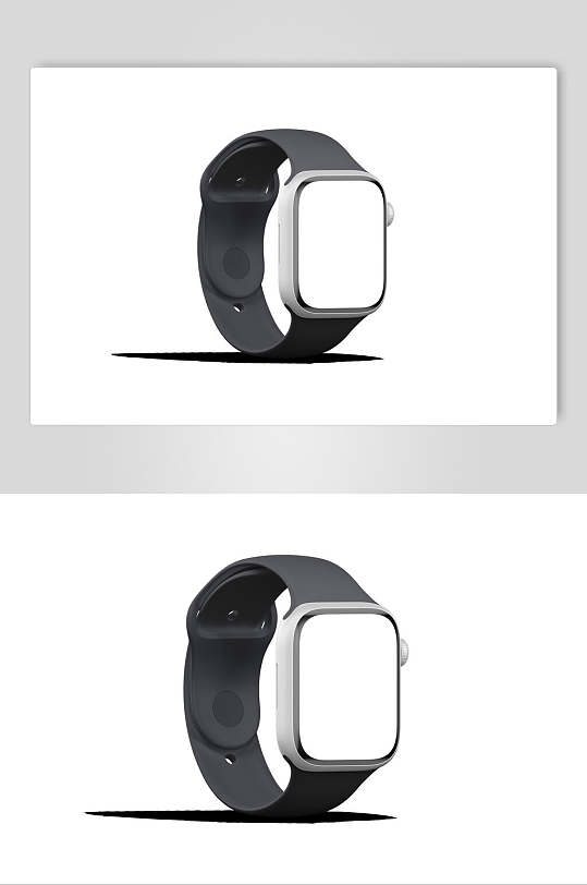 灰黑色苹果手表可视化贴图样机