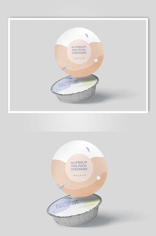 圆形盖子英文字母塑料碗包装样机