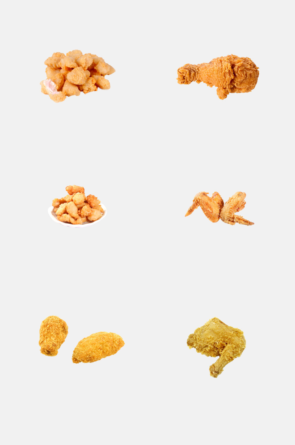金黄色大鸡腿鸡米花炸鸡免抠素材素材