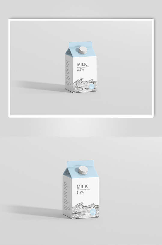 立体数字英文字母牛奶盒包装样机