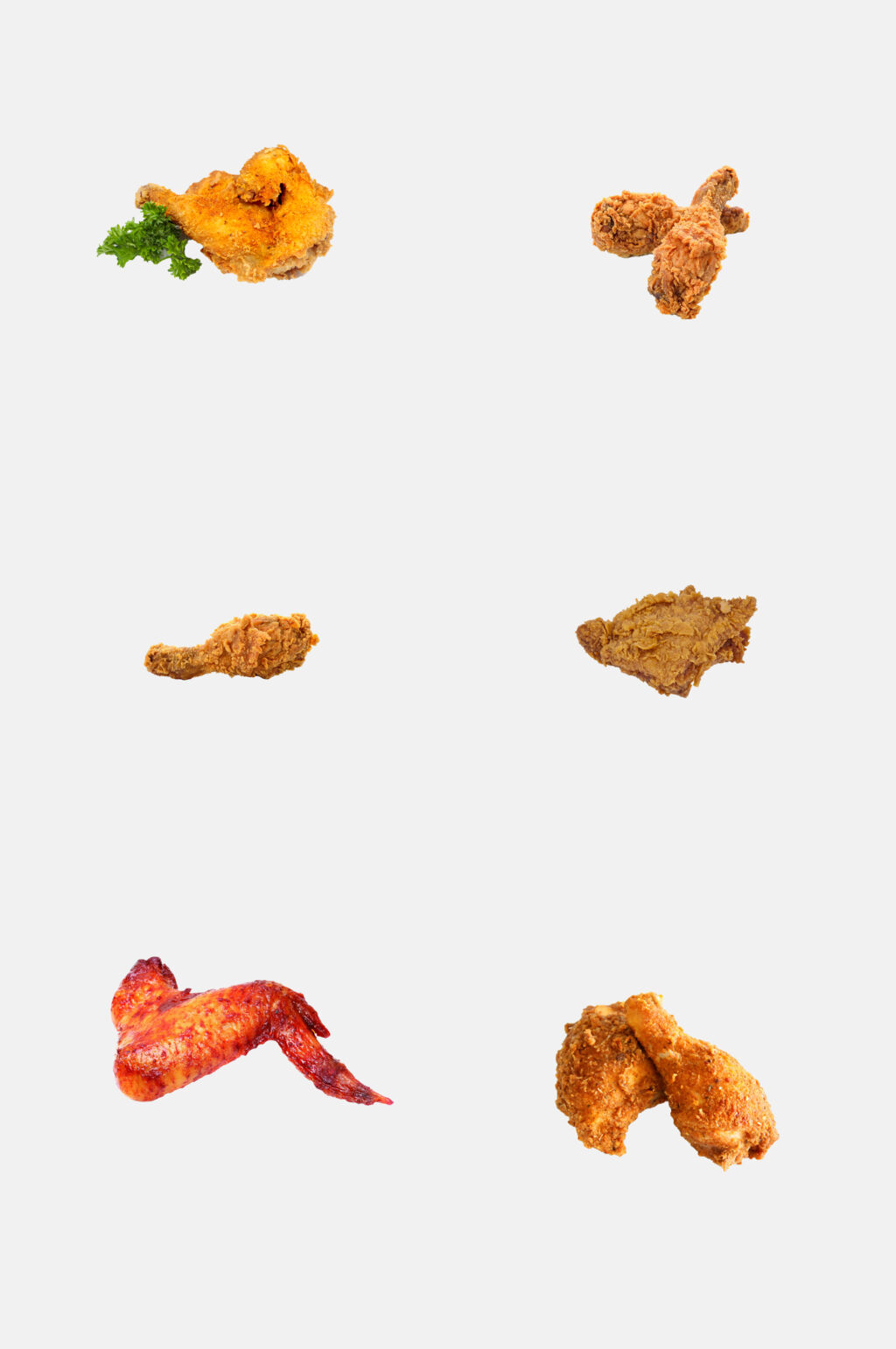 奥尔良烤翅生菜黄炸鸡免抠素材素材