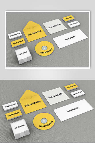 光碟英文字母灰企业品牌VI样机