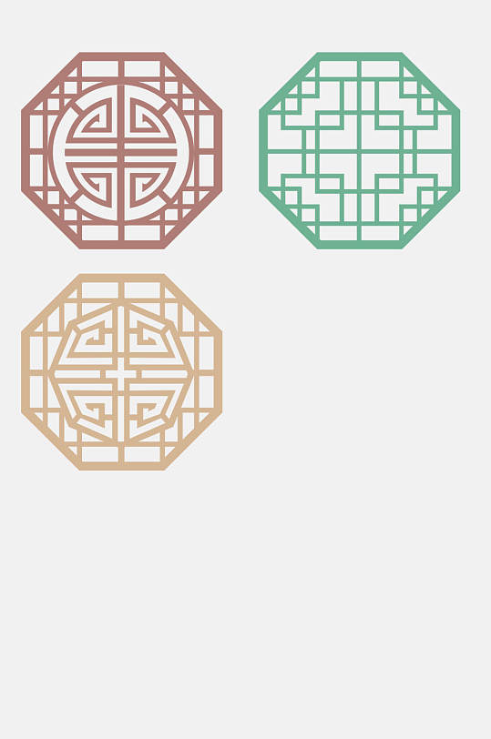 中式傳統(tǒng)窗花圖案免摳素材