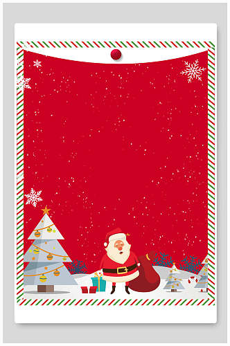 老人皮带树木红条纹圣诞节背景