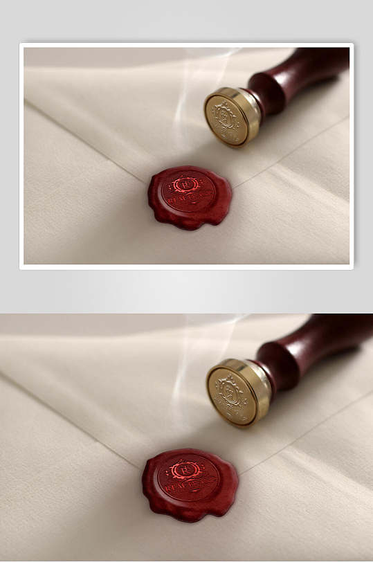 火漆近景高清英文字母印章样机