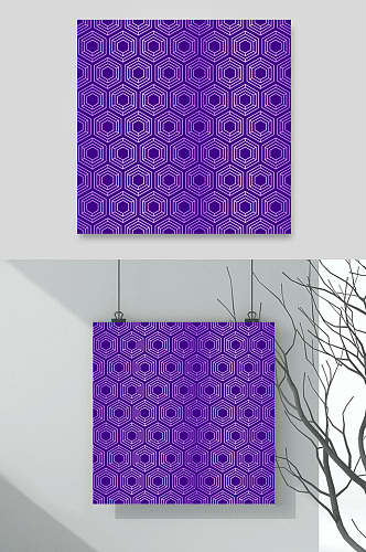 紫色创意高端简约纹饰图案矢量素材