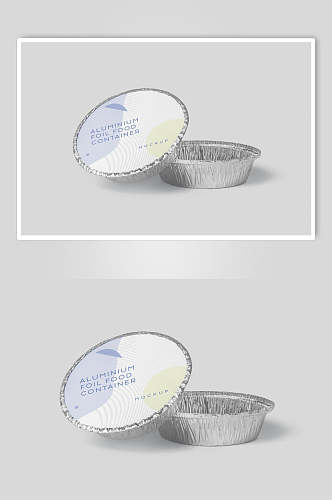 圆圈英文字母灰塑料碗包装样机