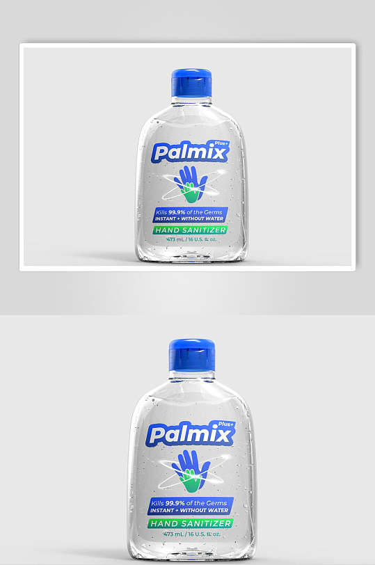 英文字母手洗手液智能贴图样机