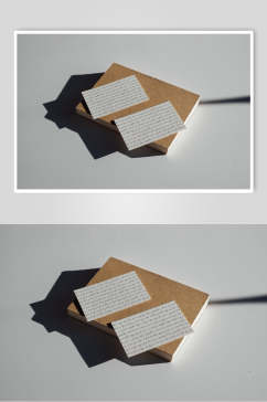 长方形书本灰白色书籍纸张样机