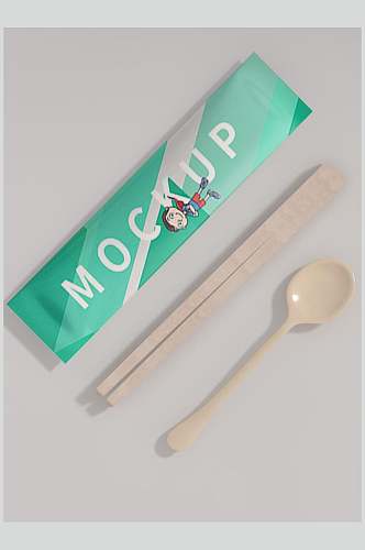 膨化袋一次性筷子勺子包装样机