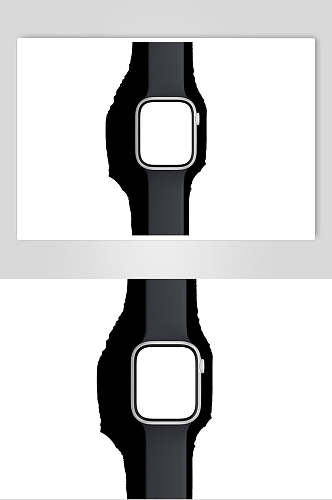 表带黑苹果手表可视化贴图样机