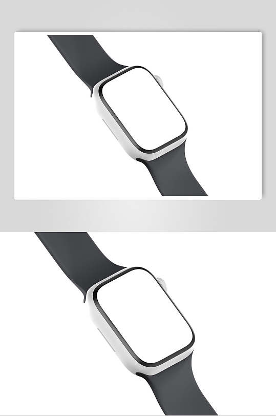 表带灰苹果手表可视化贴图样机