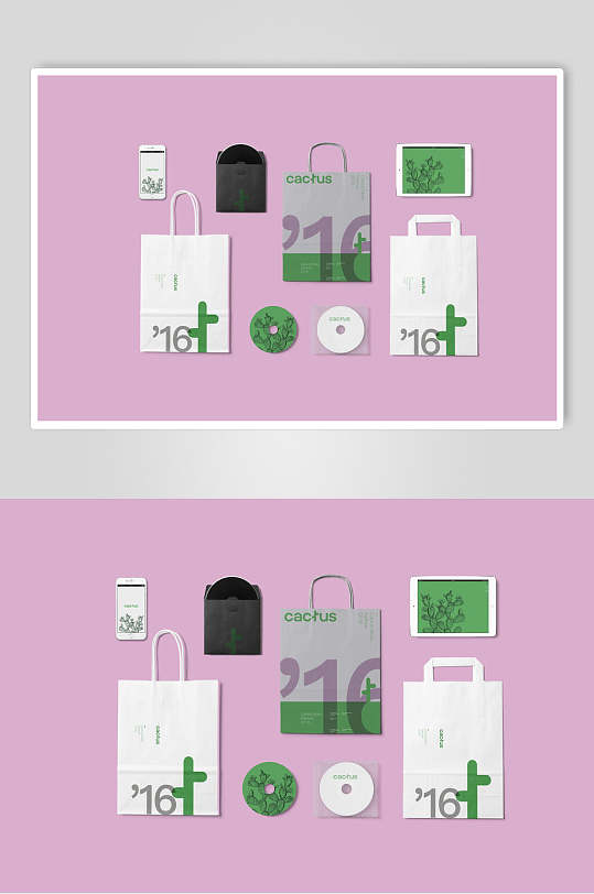 数字符号英文字母文创品牌VI样机