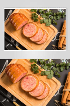 猪肘子香菜卤味美食图片