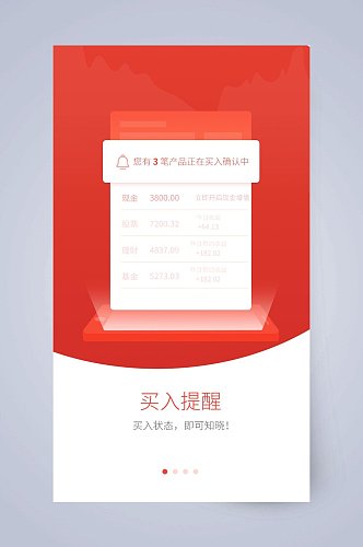 买入提醒手机APP引导页