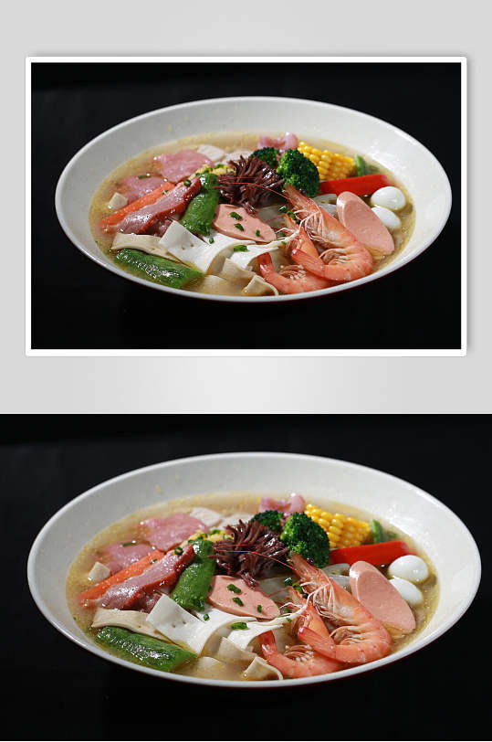 营养海鲜冒菜实拍美食高清图片