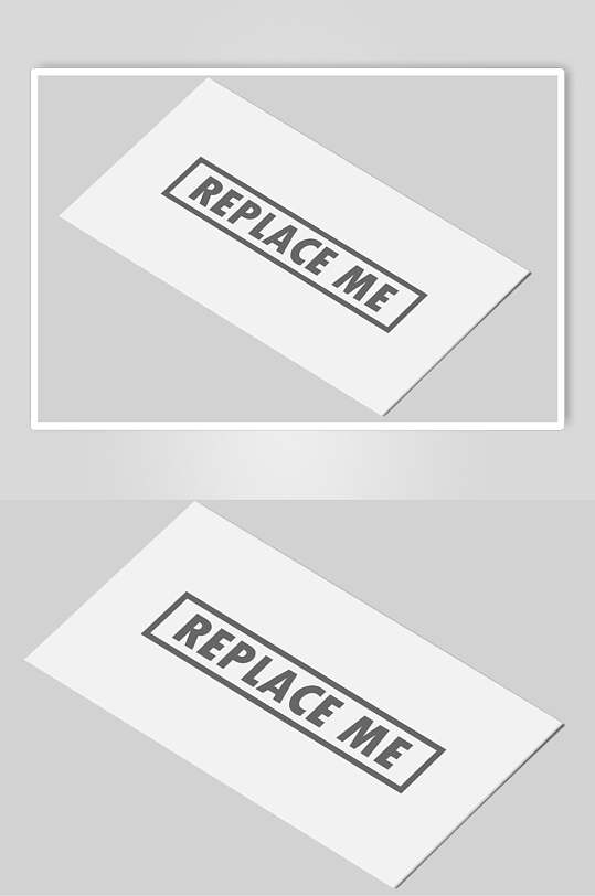 近景高清方框英文字母灰色样机