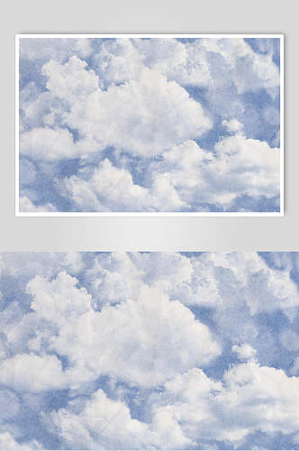 蓝天彩色云朵图片