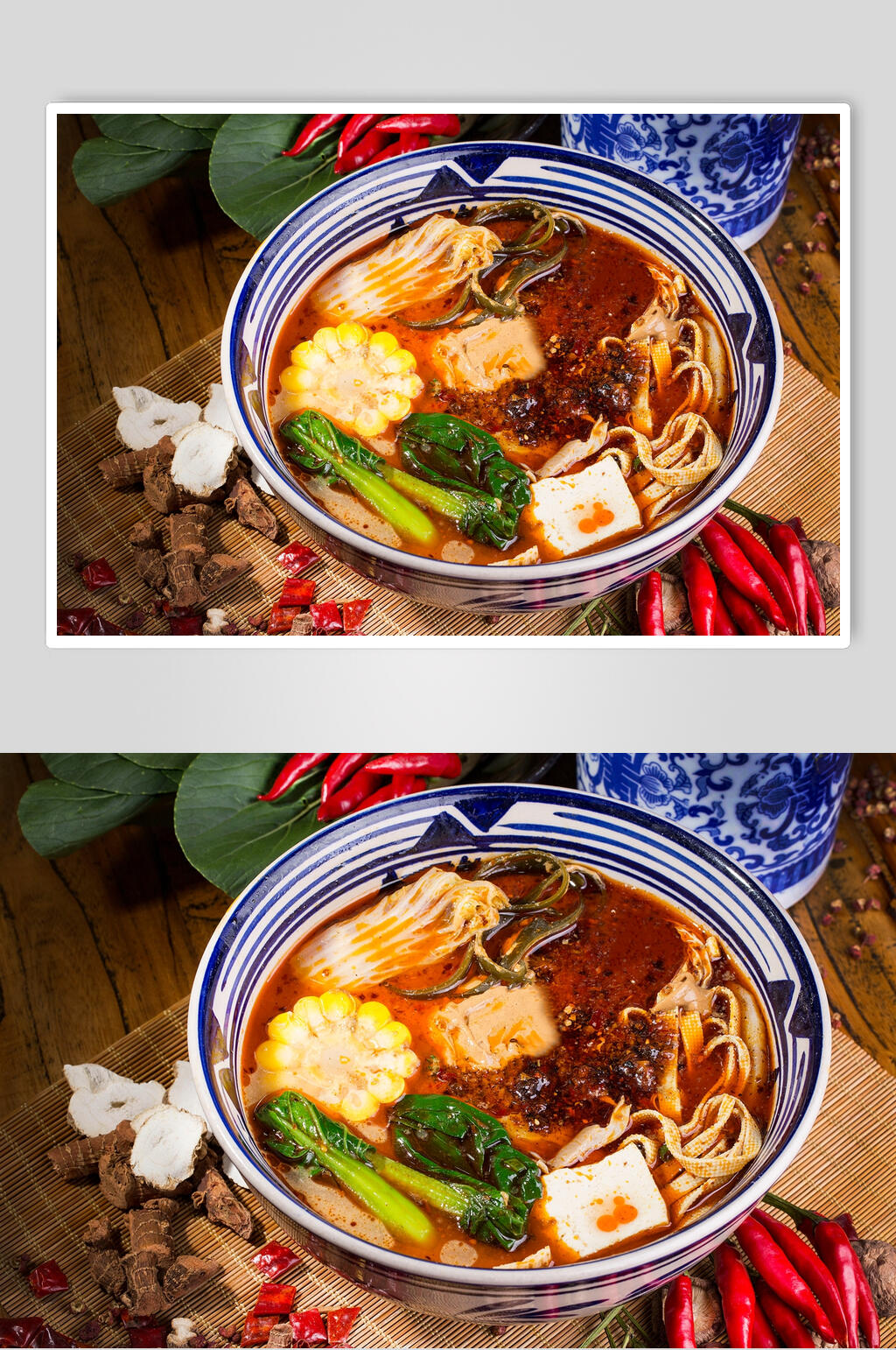 时尚辣椒玉米冒菜实拍美食图片素材