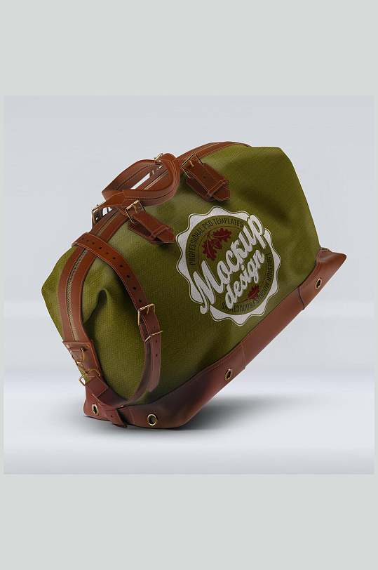 齿轮状英文字母灰双肩背包样机