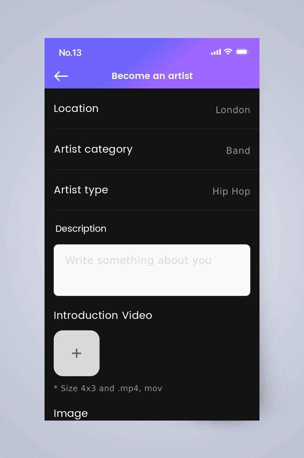 黑色音乐艺术APP手机界面素材