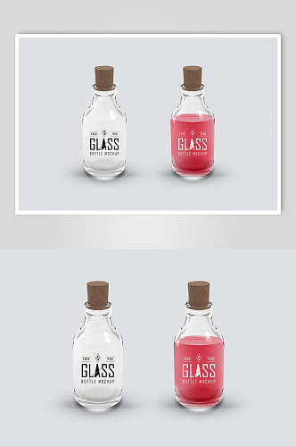 创意酒瓶玻璃瓶样机