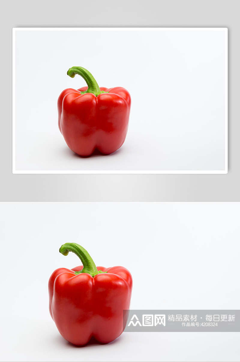 一个红色彩椒蔬菜图片素材