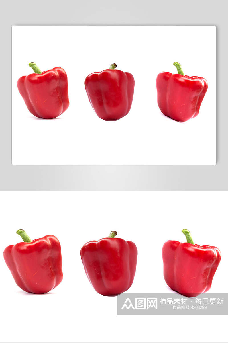 红色彩椒蔬菜图片素材